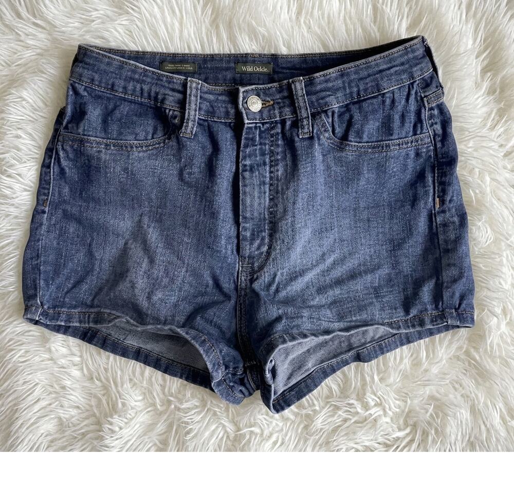 Wild Fable Highest Rise Shorts Blue Denim Jean Shorts Size 12 31R